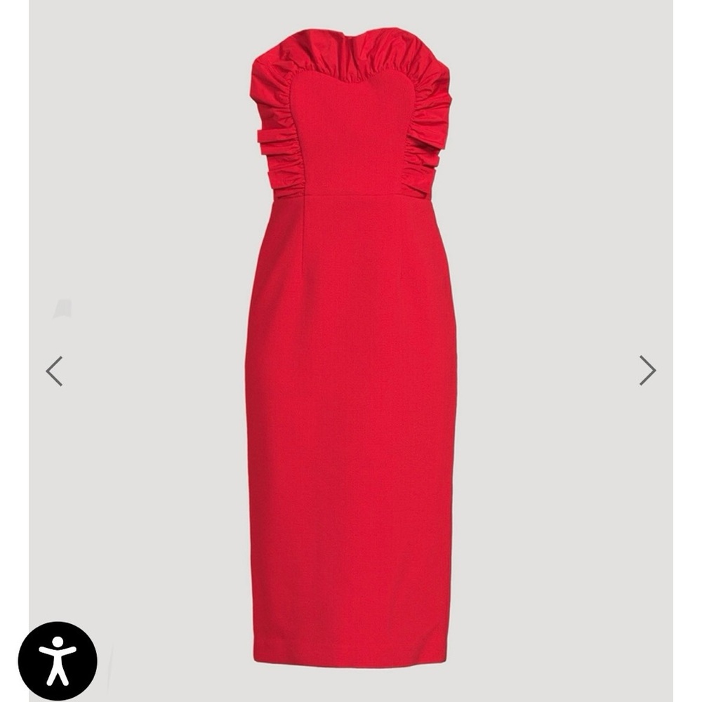 Rebecca Vallance Scarlett Strapless Midi Dress - Size US8 - NWT!
